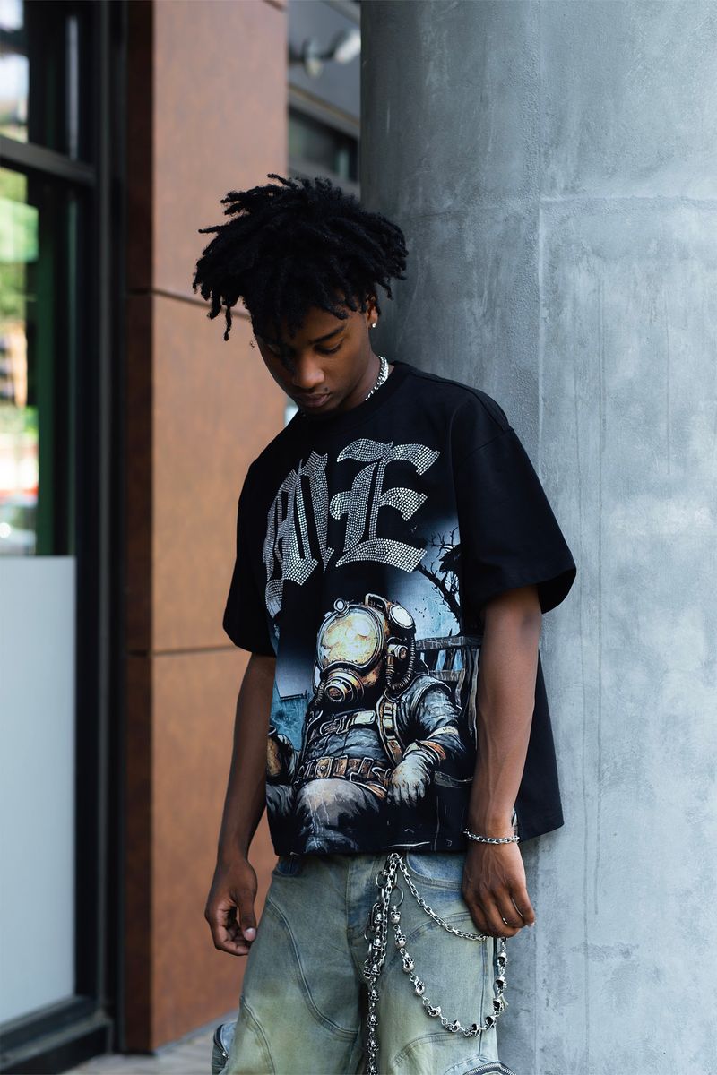 Mixed Emotion Astronaut Rhinestone Tee
