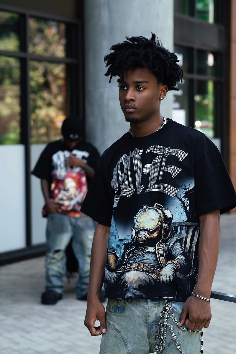 Mixed Emotion Astronaut Rhinestone Tee