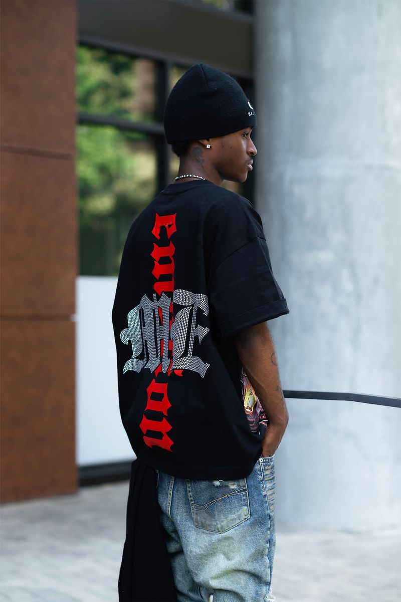 Mixed Emotion Octopus Rhinestone Tee