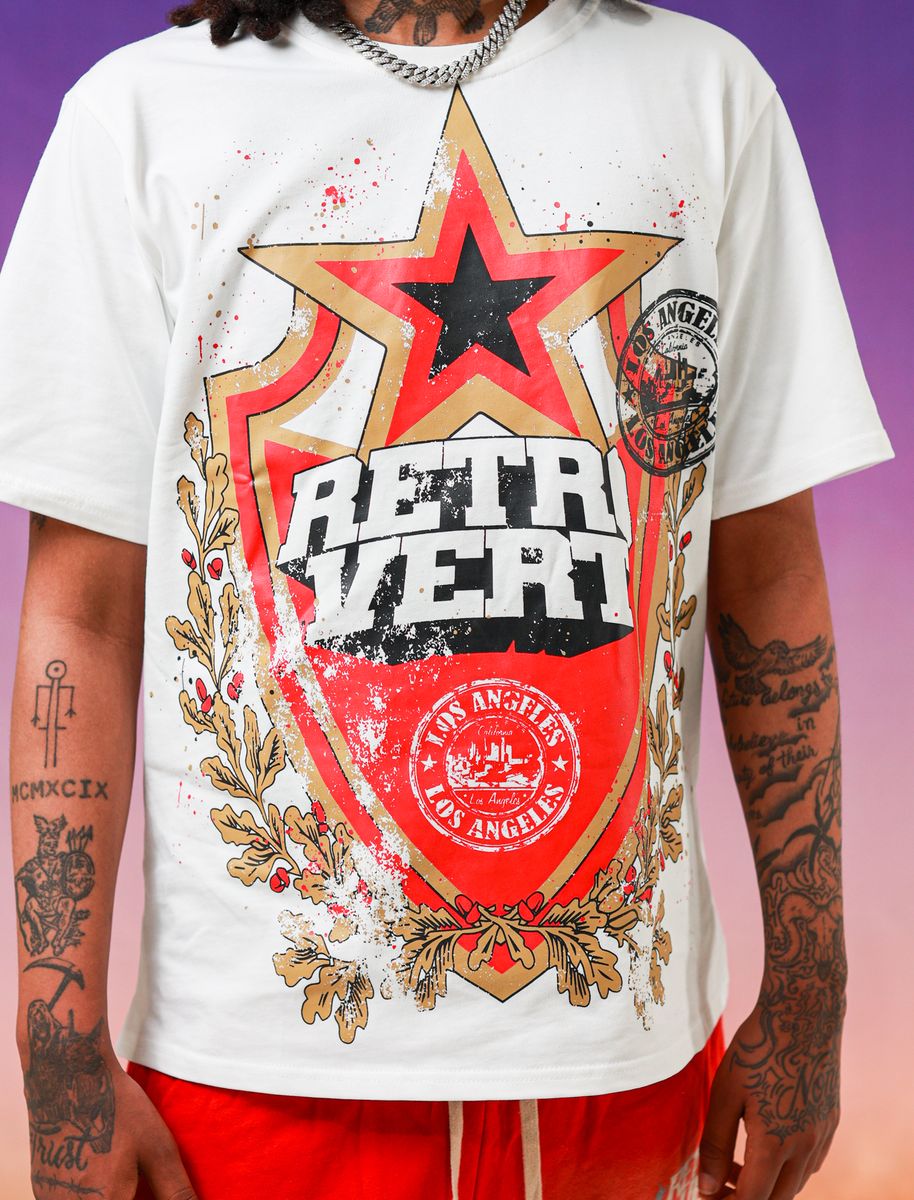 RetroVert WHITE STAR T-SHIRT
