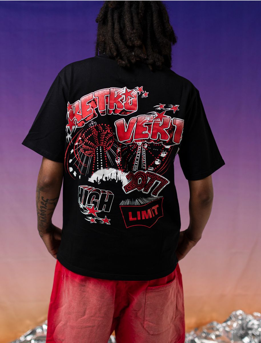 RetroVert Black FESTIVAL T-SHIRT