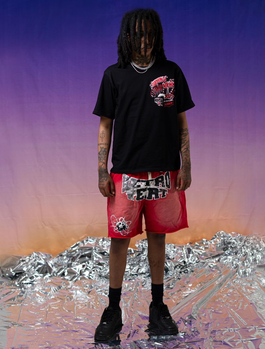 RetroVert Black FESTIVAL T-SHIRT