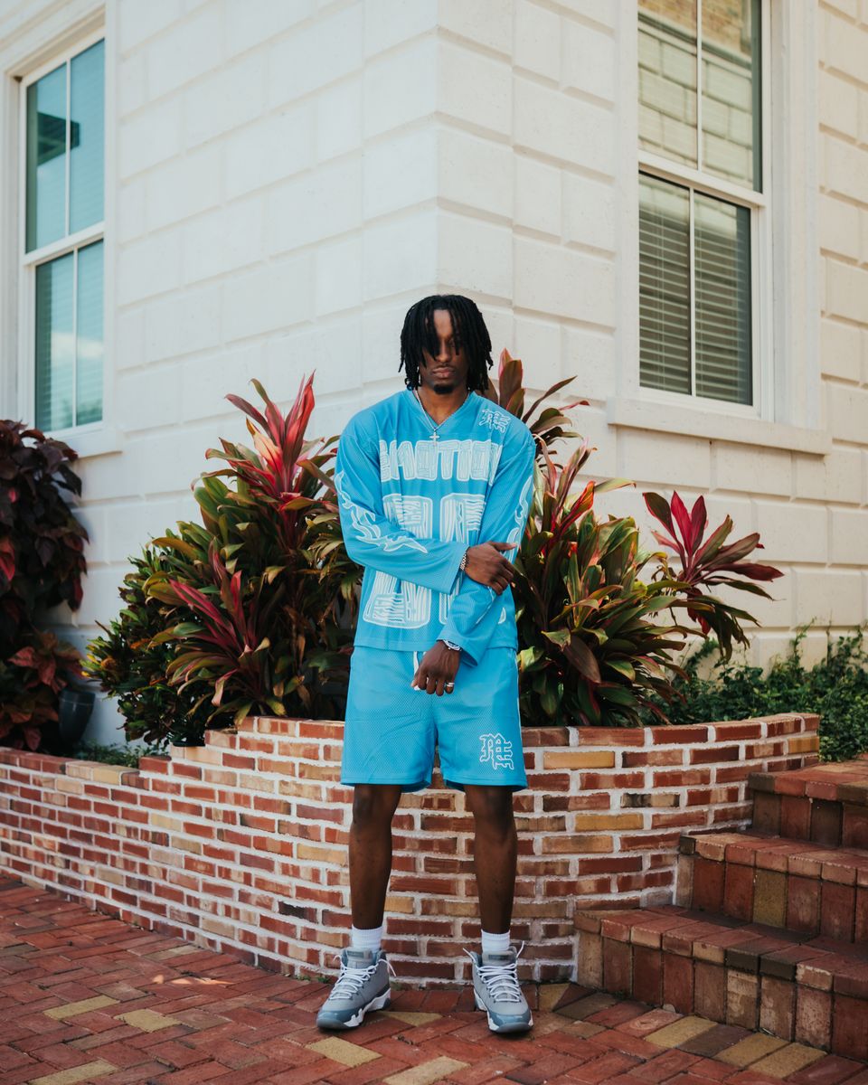 Mixed Emotion Blue 'Lightning' Shorts