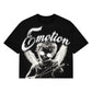 Mixed Emotion Black “Pearl” Cropped Tee