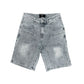 Mixed Emotion  'Paisley' Denim Blue Shorts