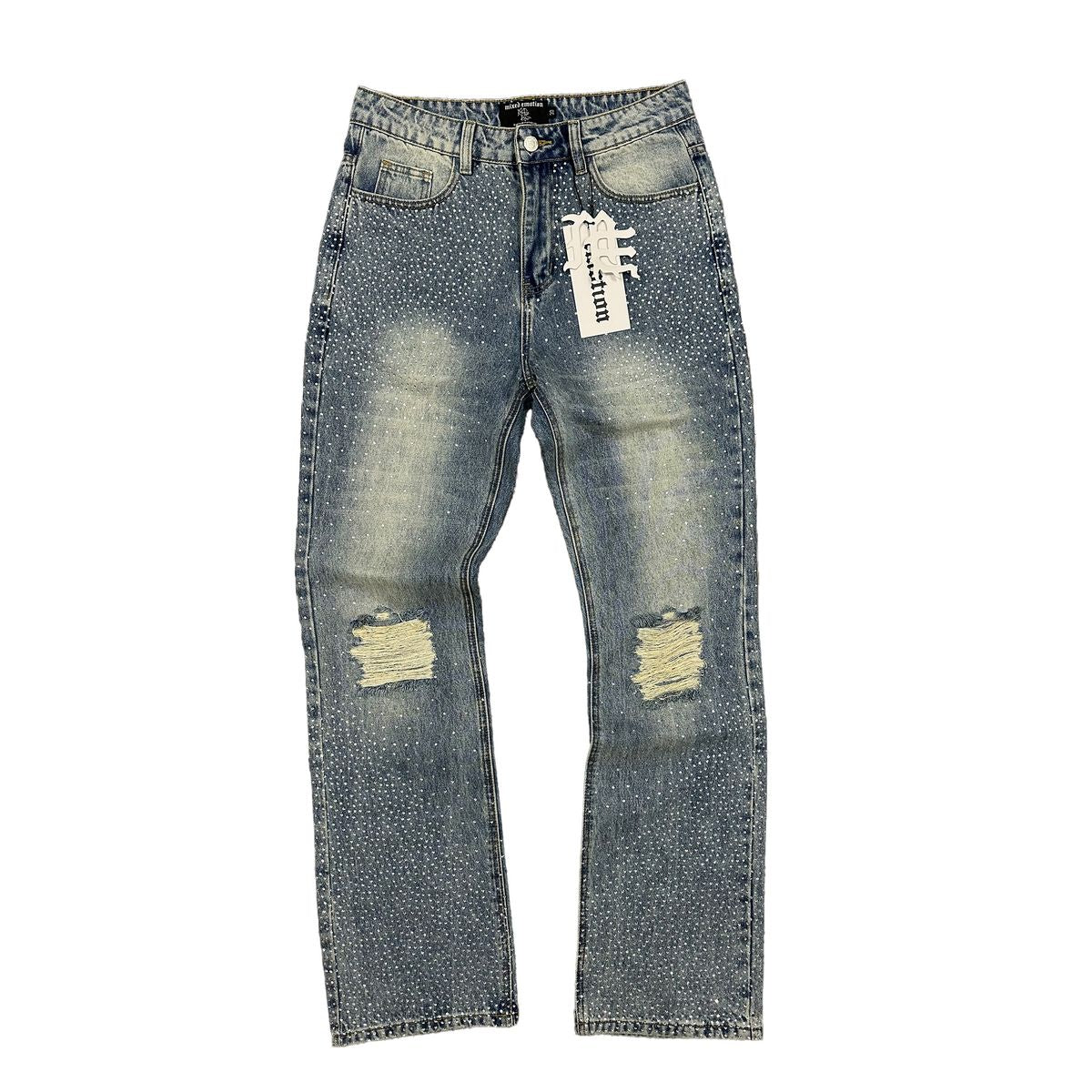Mixed Emotion 'ME' Rhinestone Jeans