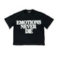 Mixed Emotion  Black ‘End’ Rhinestone Tee