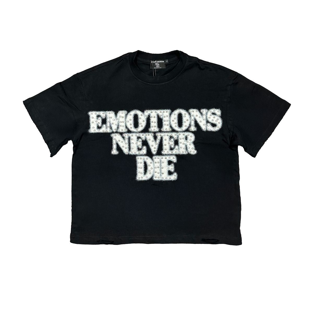 Mixed Emotion  Black ‘End’ Rhinestone Tee