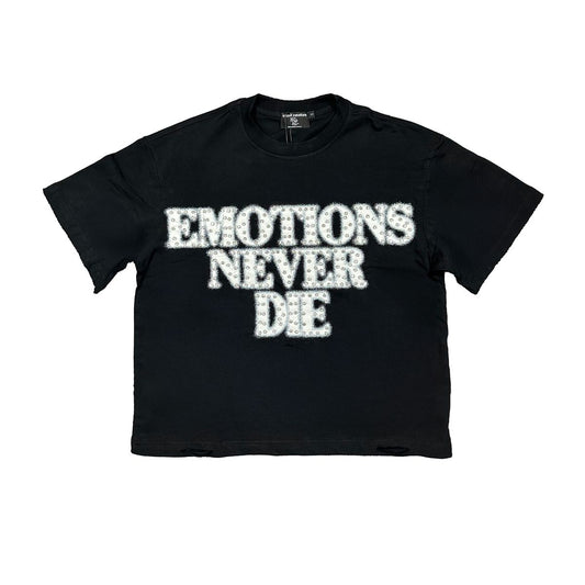Mixed Emotion  Black ‘End’ Rhinestone Tee