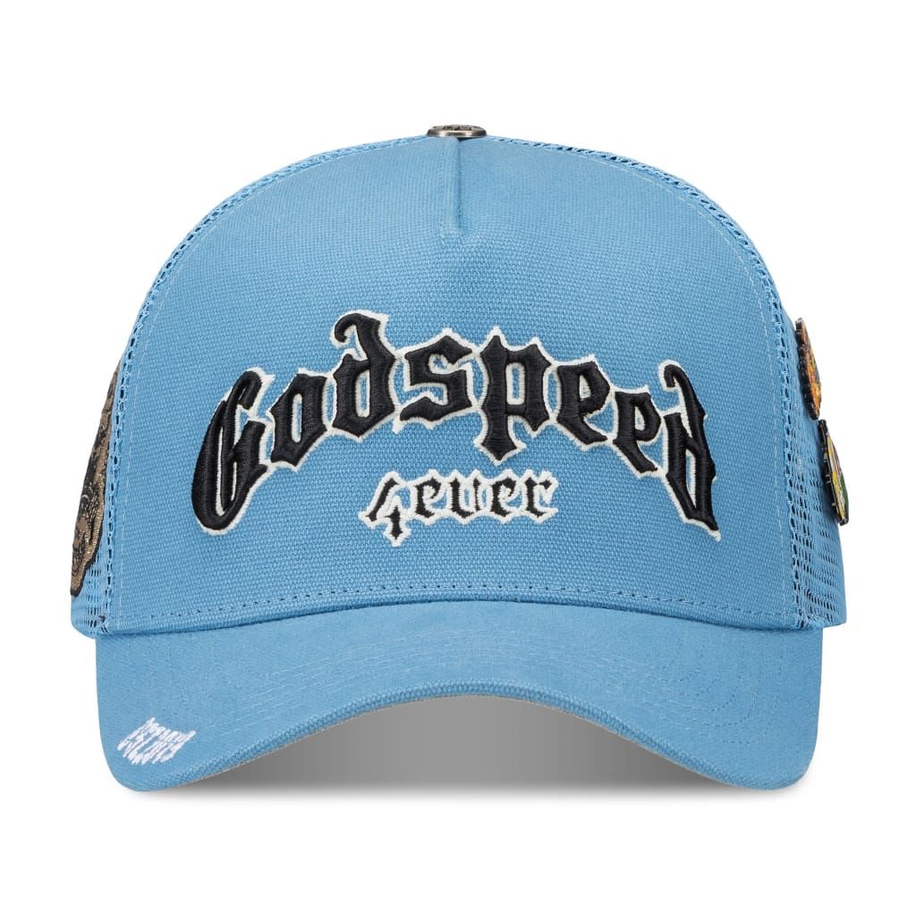 God Speed FOREVER TRUCKER HAT (SKY BLUE)