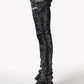 Guapi  Vintage Black Paisley Denim Jeans