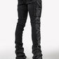Guapi  Vintage Black Paisley Denim Jeans