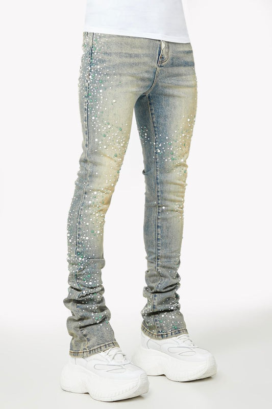 Guapi  Vintage Olive Pearls Denim