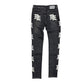 Mixed Emotion Monogram Denim Black Wash Jeans