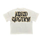 Mixed emotion 'Twin' Rhinestone Cream Tee