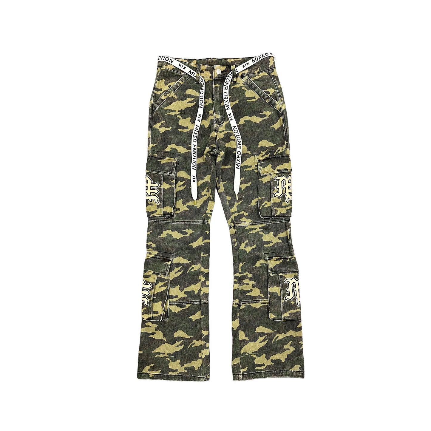 Mixed emotion 'ME' Camo Cargo Pants
