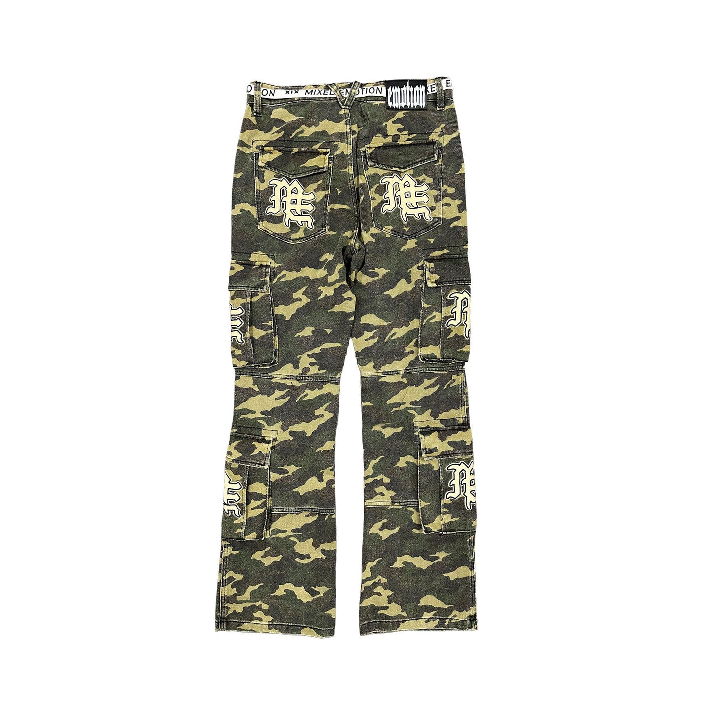 Mixed emotion 'ME' Camo Cargo Pants