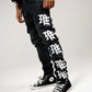 Mixed Emotion Monogram Denim Black Wash Jeans