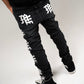 Mixed Emotion Monogram Denim Black Wash Jeans