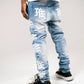 Mixed Emotion Monogram Denim Blue Wash Jeans
