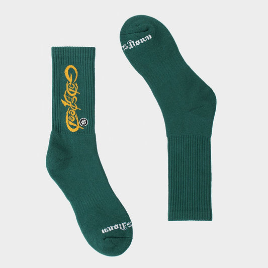 God Speed New Age Logo Socks (Green/Yellow)