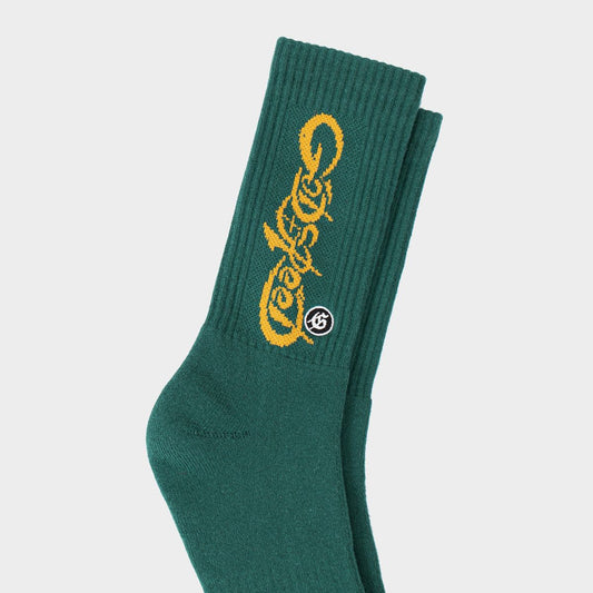 God Speed New Age Logo Socks (Green/Yellow)