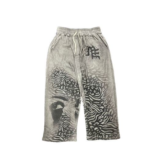 Mixed Emotion Grey 'Striped' Sweatpants