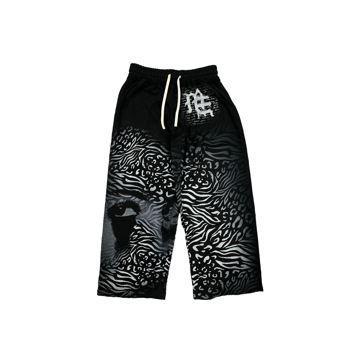 Mixed emotion Black 'Striped' Sweatpants