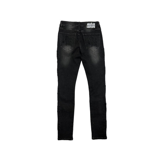 Mixed Emotion Midnight’ Monogram denim Jeans