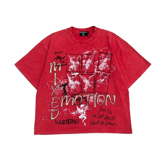 Mixed Emotion Red “Crimson” Tee