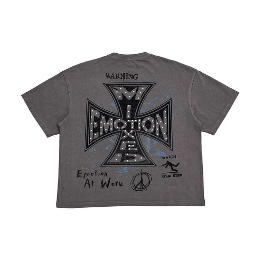 Mixed Emotion  Grey “Friends” tee