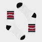 God Speed Og Logo Striped Socks (White/Red)
