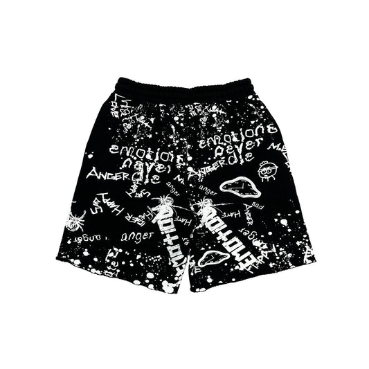 Mixed Emotion Black 'Graffiti' shorts