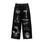 Mixed Emotion Black “Canvas” Denim jeans