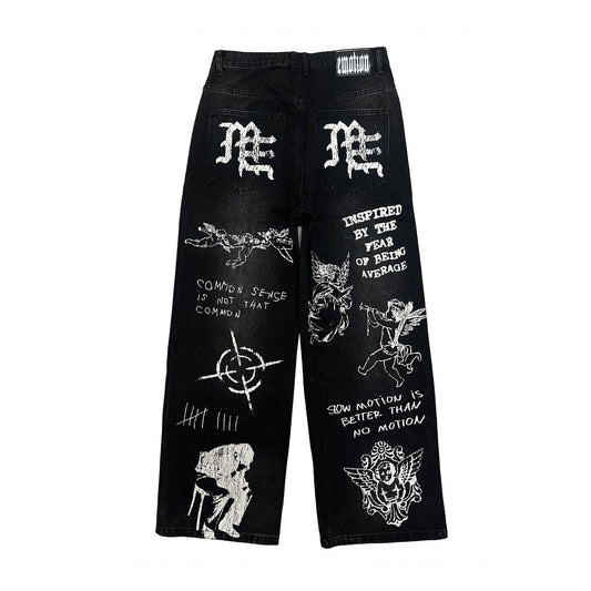 Mixed Emotion Black “Canvas” Denim jeans