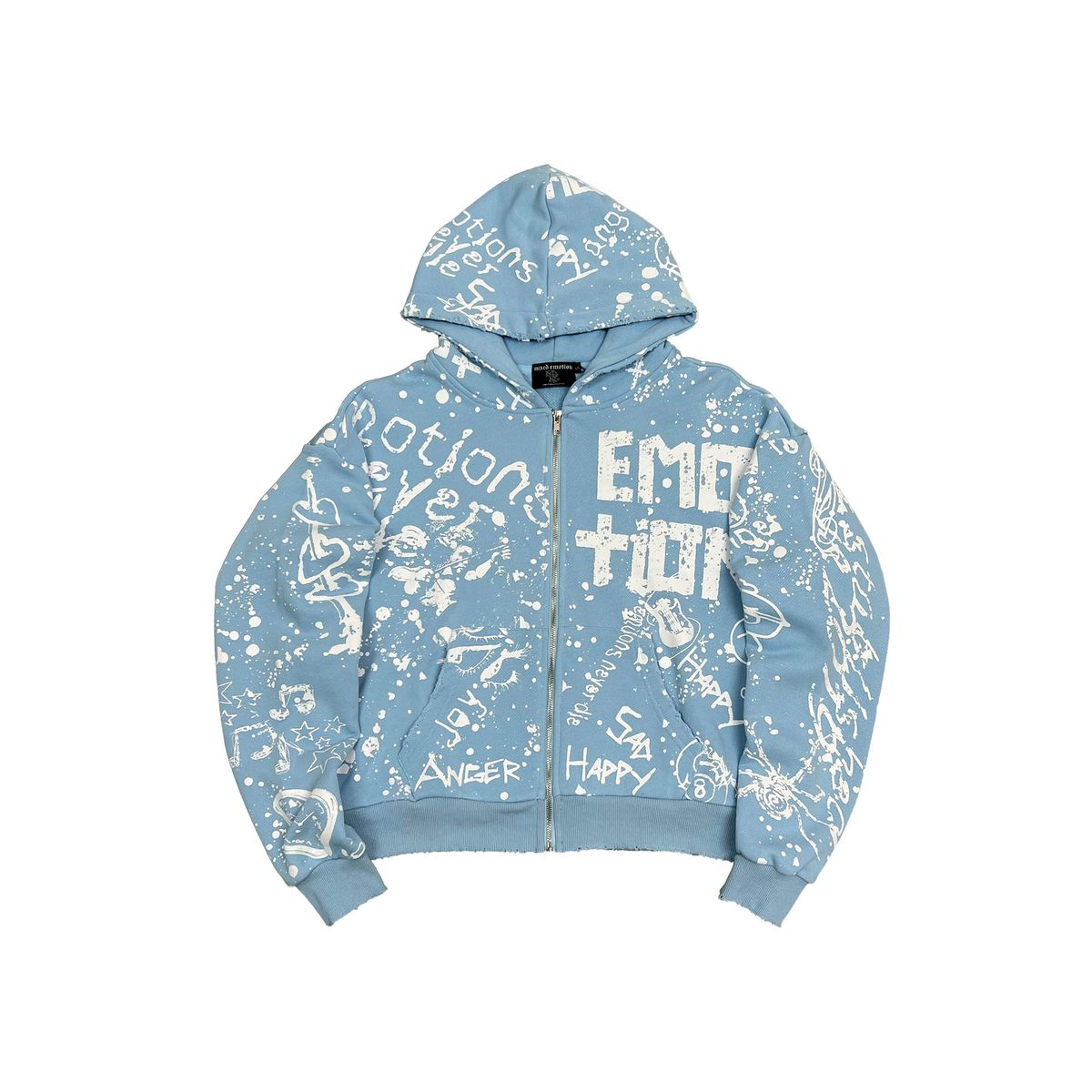 Mixed Emotion  Blue 'Graffiti' Hoodie