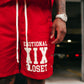 Mixed Emotion  Red “Backyard” Nylon Shirt