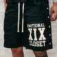 Mixed Emotion Black “Backyard” Nylon Shorts