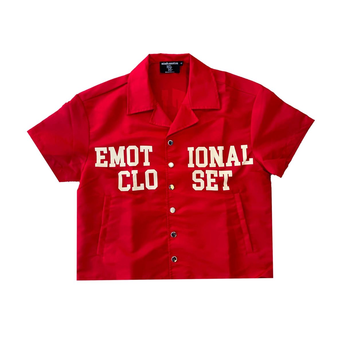 Mixed Emotion  Red “Backyard” Nylon Shirt