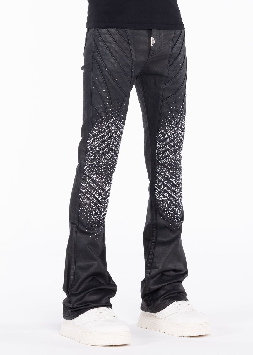 Guapi Obsidian Black Waxed Knight Denim Jeans