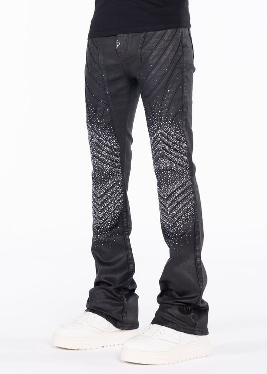 Guapi Obsidian Black Waxed Knight Denim Jeans