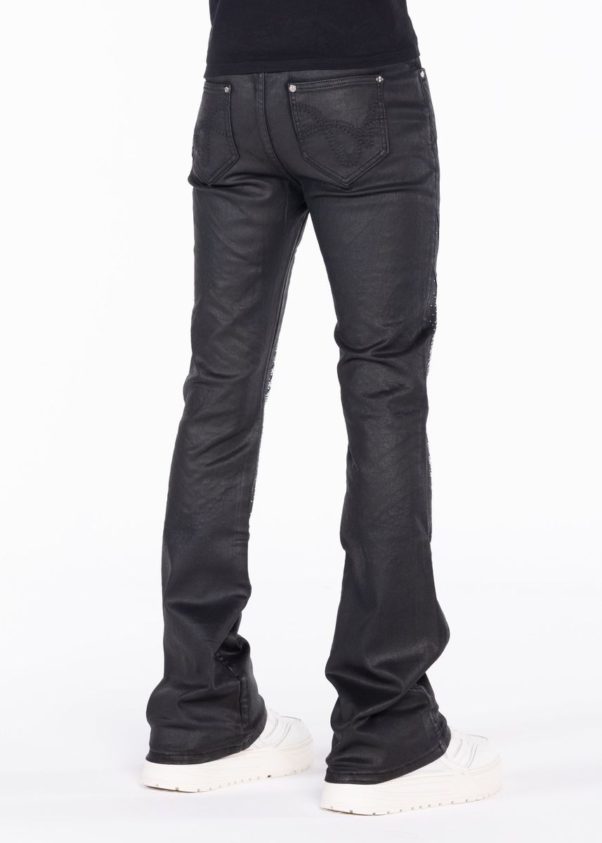 Guapi Obsidian Black Waxed Knight Denim Jeans