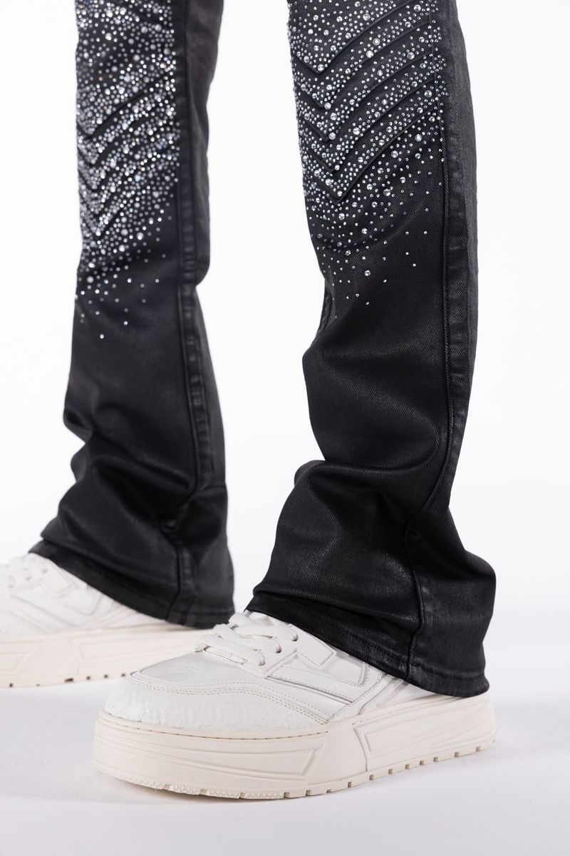 Guapi Obsidian Black Waxed Knight Denim Jeans