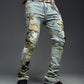 Guapi Olive Green Vintage Stars Denim Jeans