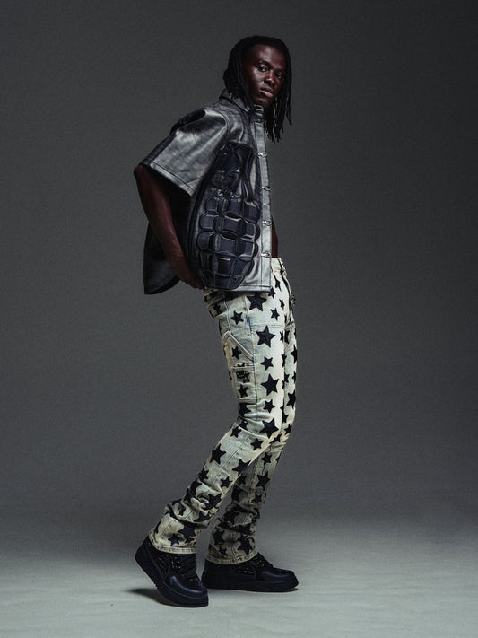 Guapi Vintage Blue Stars Denim V2 Jeans