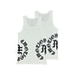 Mixed Emotion 2 Pack White “Script” Tank Tops