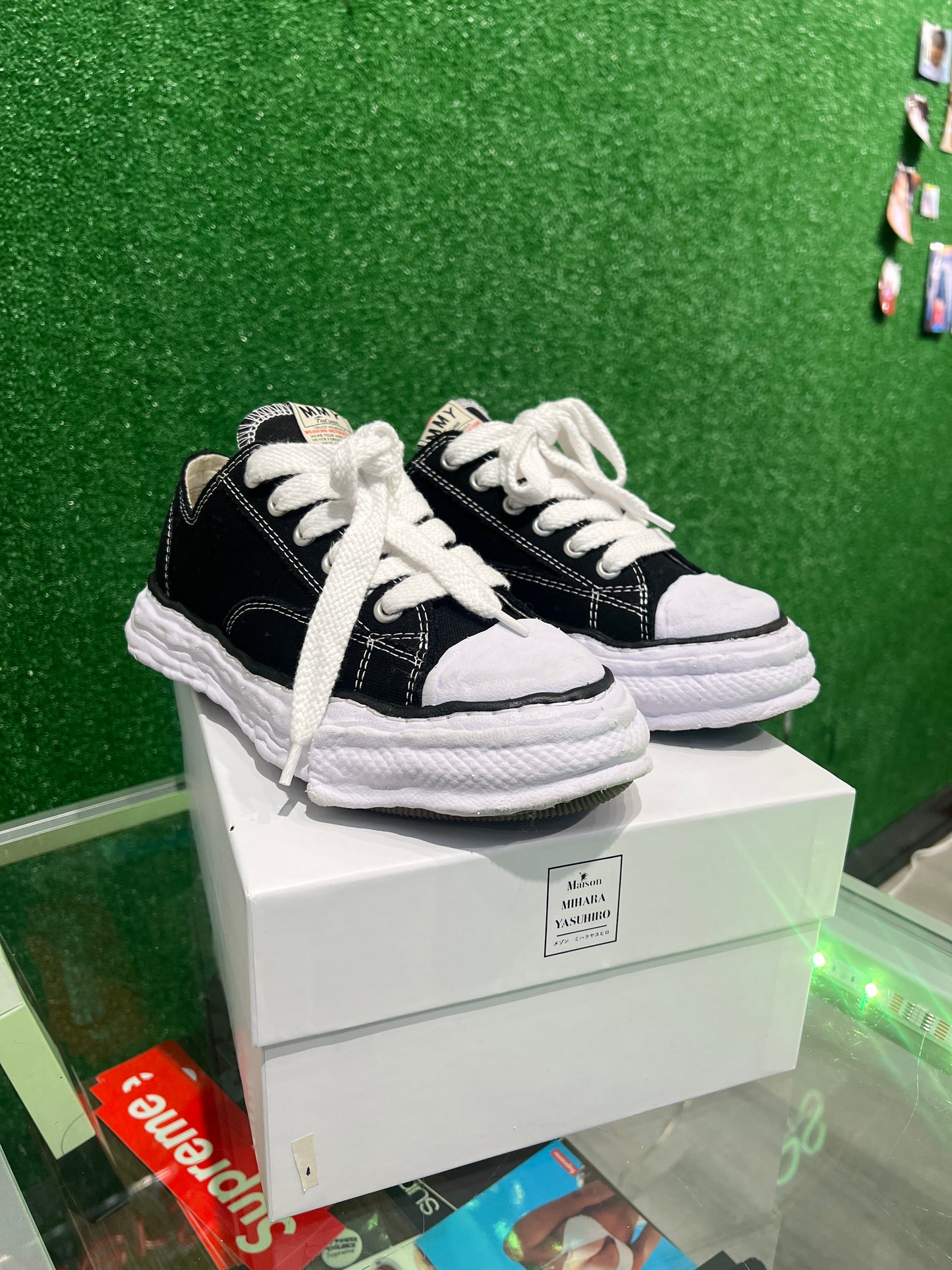 (Maison Mihara Yasuhiro Peterson 23 OG Sole Canvas Low Black White(USED)