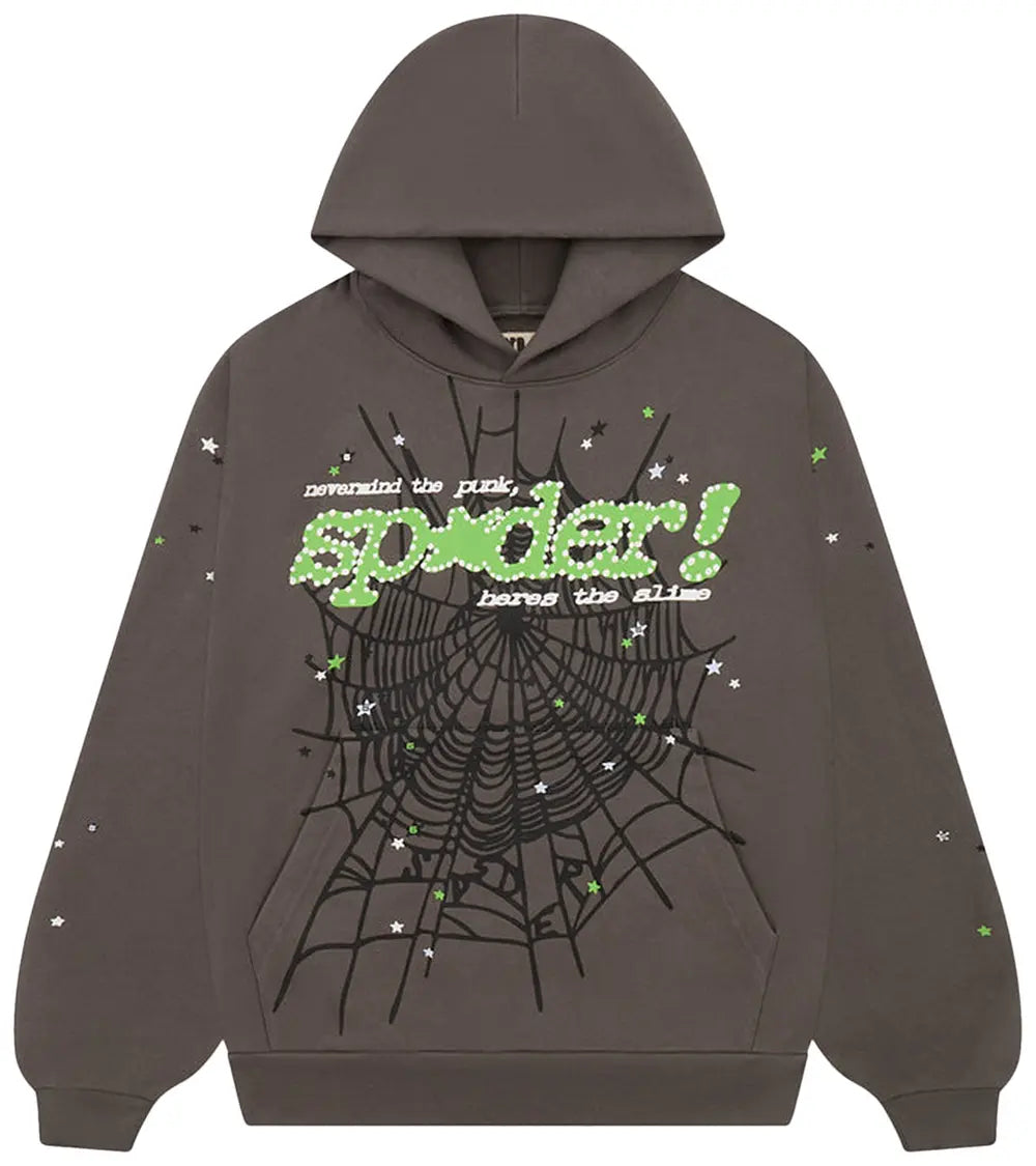 Sp5der Punk V2 Hoodie 'Slate Grey'