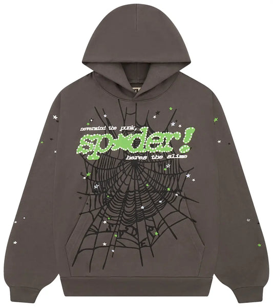 Sp5der Punk V2 Hoodie 'Slate Grey'