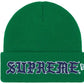 Supreme New Era Old English Beanie  Green
